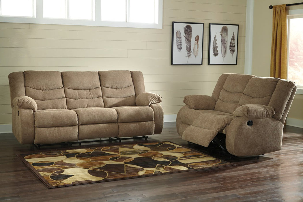 Tulen Mocha Reclining Sofa - Lara Furniture