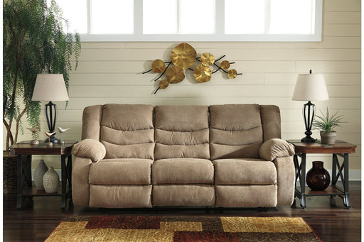 Tulen Mocha Reclining Sofa - Lara Furniture