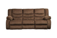 Tulen Chocolate Reclining Sofa - Lara Furniture