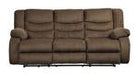 Tulen Chocolate Reclining Sofa - Lara Furniture