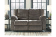 Tulen Gray Reclining Loveseat - Lara Furniture