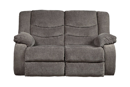 Tulen Gray Reclining Loveseat - Lara Furniture