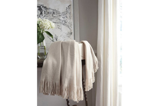 Haiden Ivory/Taupe Throw (Set of 3) - Lara Furniture