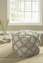 Adelphie Gray Pouf - Lara Furniture