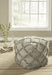 Adelphie Gray Pouf - Lara Furniture