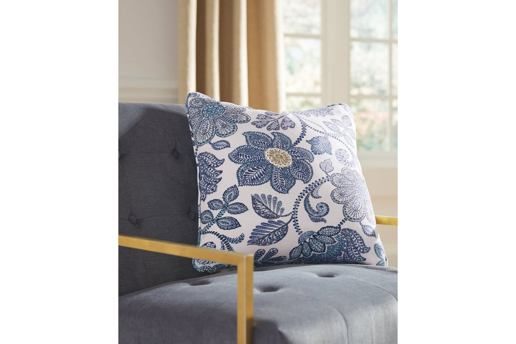 Miriam Blue/Cream Pillow (Set of 4) - Lara Furniture