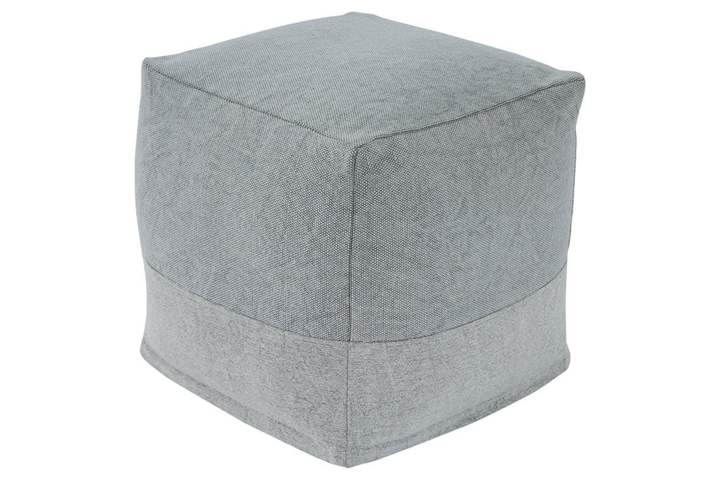 Mabyn Gray Pouf - Lara Furniture