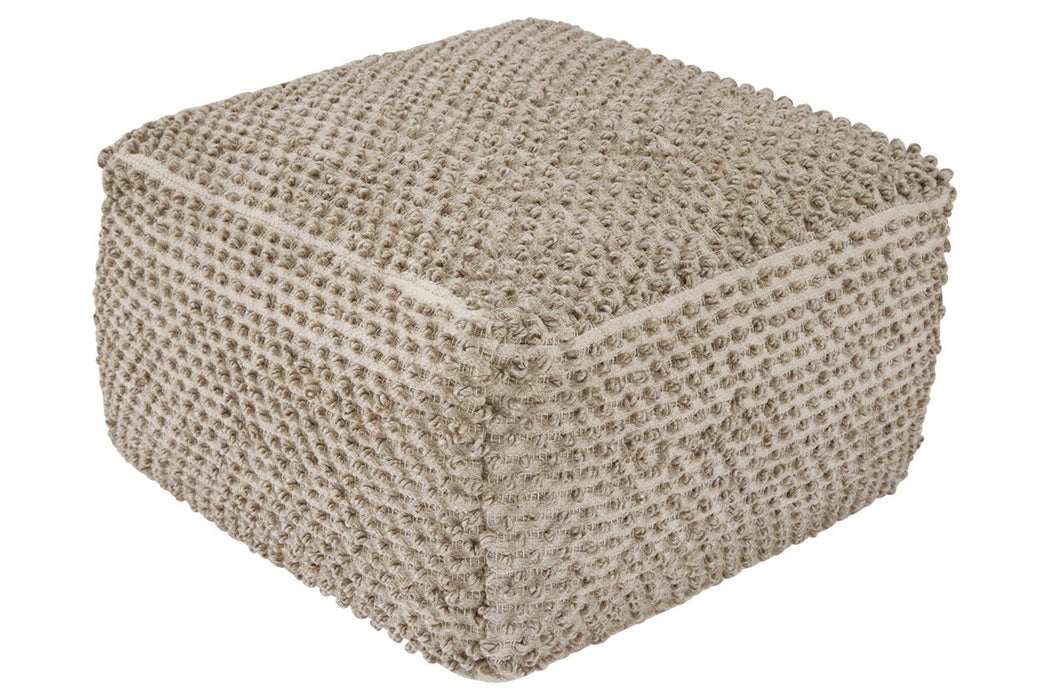 Hedy Natural/Beige Pouf - Lara Furniture