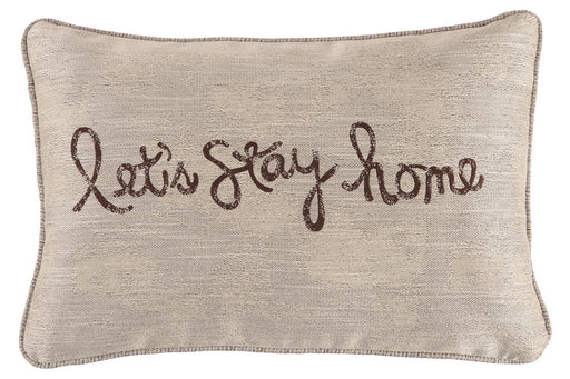 Lets Stay Home Chocolate Pillow (Set of 4) - Lara Furniture