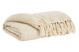 Rowena Cream Throw (Set of 3) - Lara Furniture