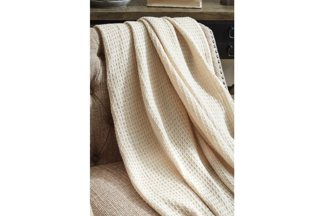 Rowena Cream Throw (Set of 3) - Lara Furniture