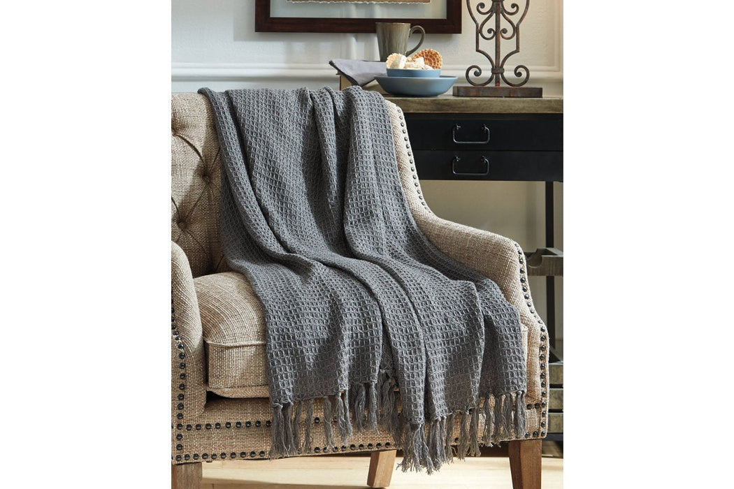 Rowena Gray Throw (Set of 3) - Lara Furniture