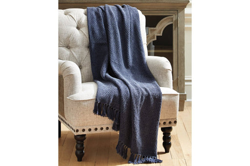 Yasmin Navy Throw (Set of 3) - Lara Furniture