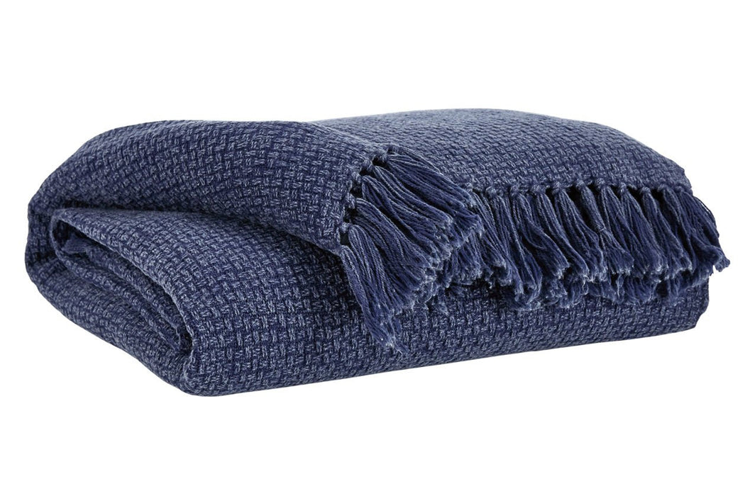 Yasmin Navy Throw (Set of 3) - Lara Furniture