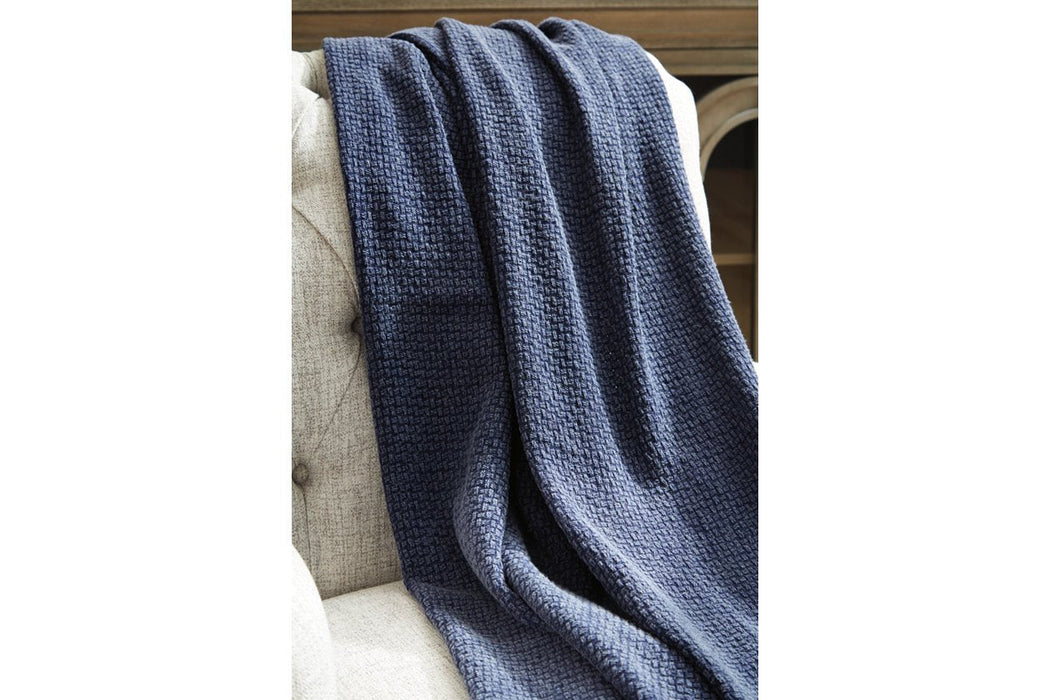 Yasmin Navy Throw (Set of 3) - Lara Furniture