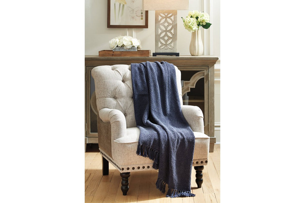 Yasmin Navy Throw (Set of 3) - Lara Furniture