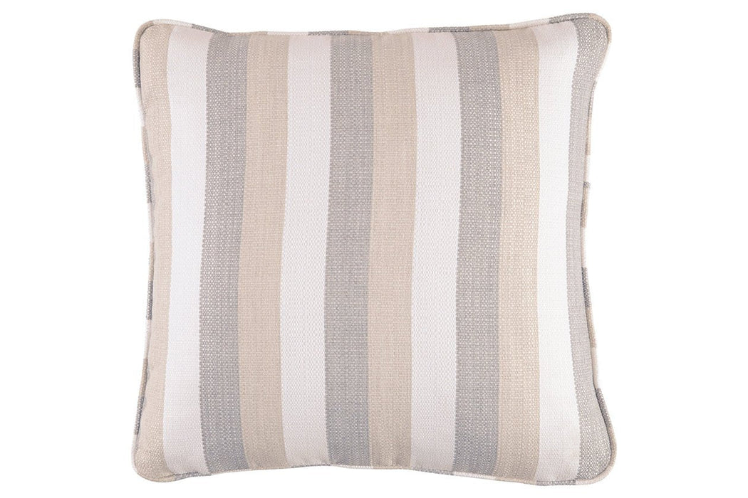 Mistelee Tan/Gray/White Pillow (Set of 4) - Lara Furniture