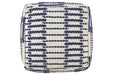 Lanka Blue/White Pouf - Lara Furniture