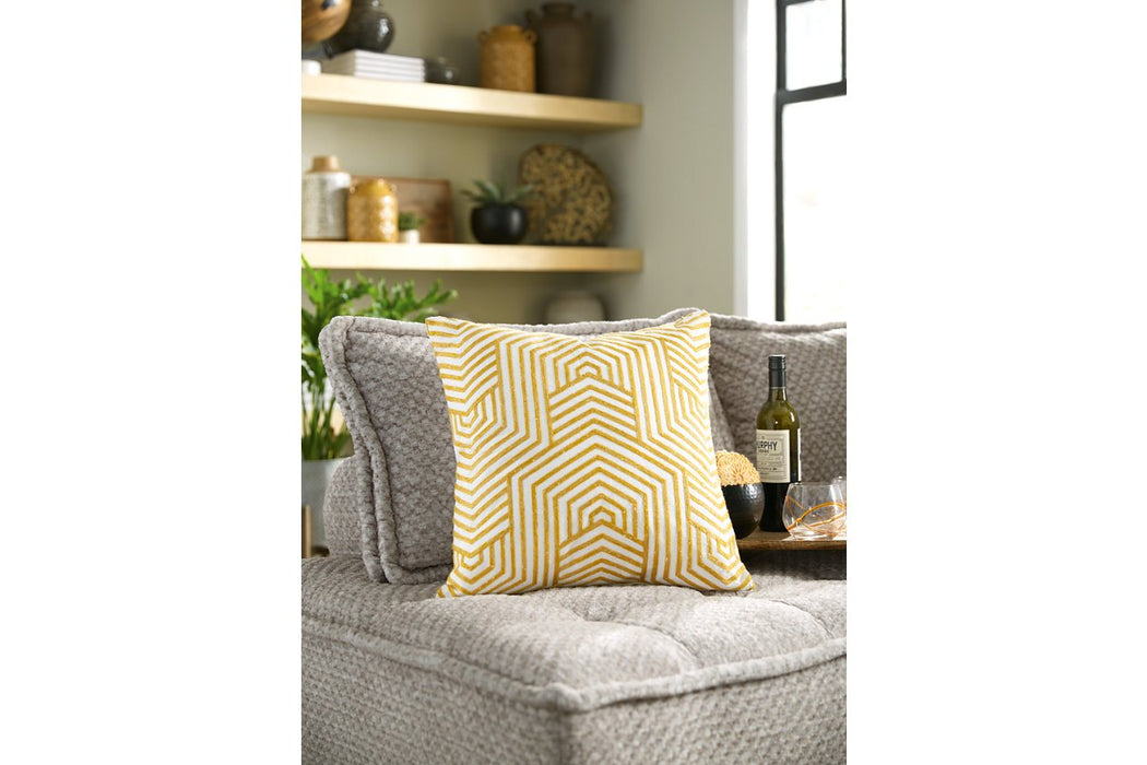 Adrik Golden Yellow Pillow (Set of 4) - Lara Furniture