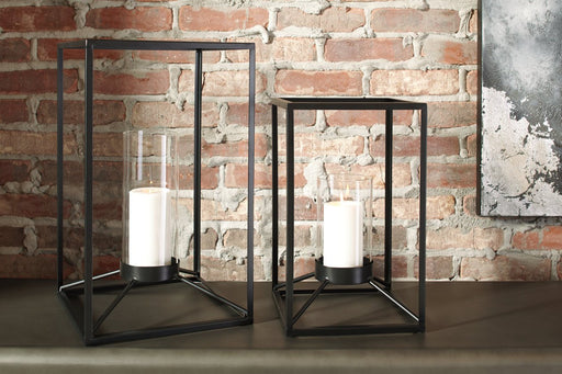 Dimtrois Black Lantern (Set of 2) - Lara Furniture