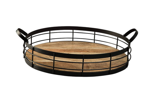 Diantha Black/Natural Tray - Lara Furniture