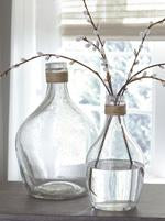 Marcin Clear Vase (Set of 2) - Lara Furniture