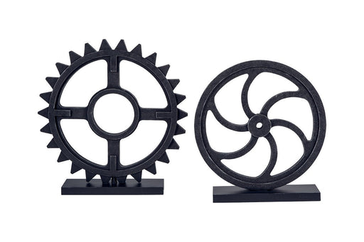 Dermot Antique Black Sculpture (Set of 2) - Lara Furniture