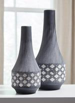 Dornitilla Black/White Vase (Set of 2) - Lara Furniture