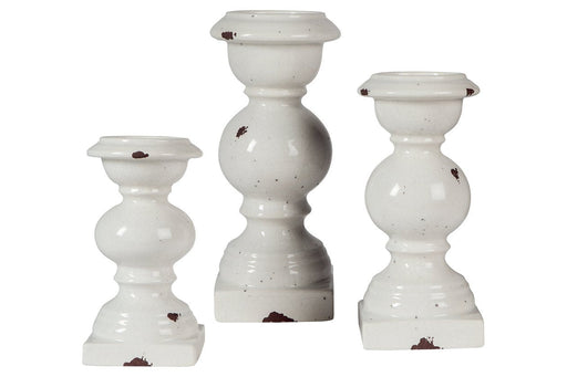 Devorah Antique White Candle Holder (Set of 3) - Lara Furniture