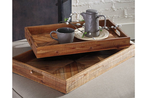 Dewitt Brown Tray (Set of 2) - Lara Furniture