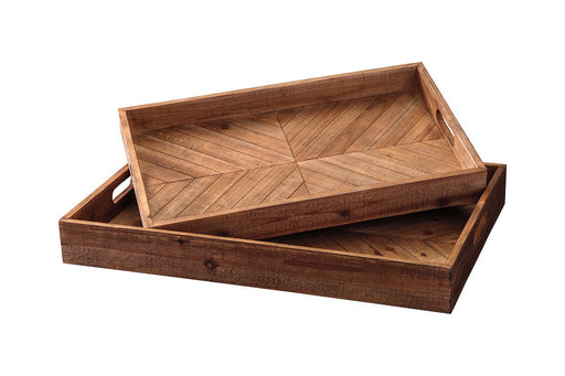 Dewitt Brown Tray (Set of 2) - Lara Furniture