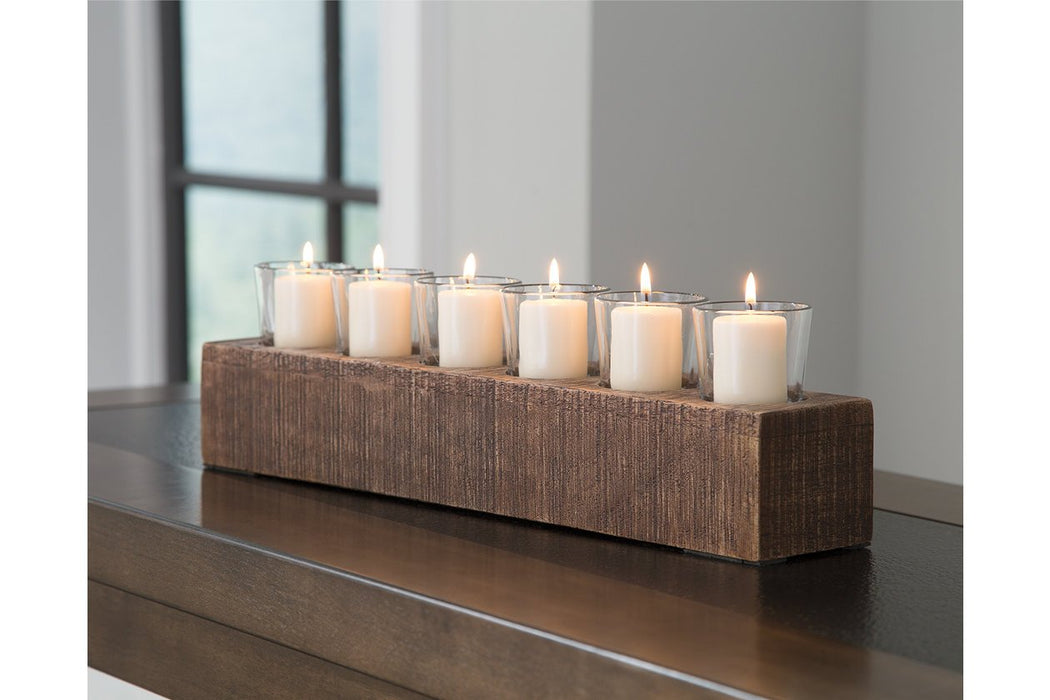 Cassandra Brown Candle Holder - Lara Furniture