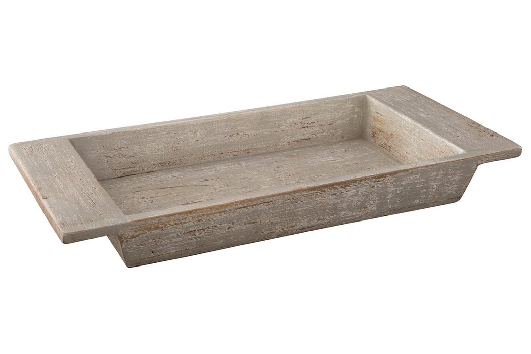 Michaiah Antique White Tray - Lara Furniture