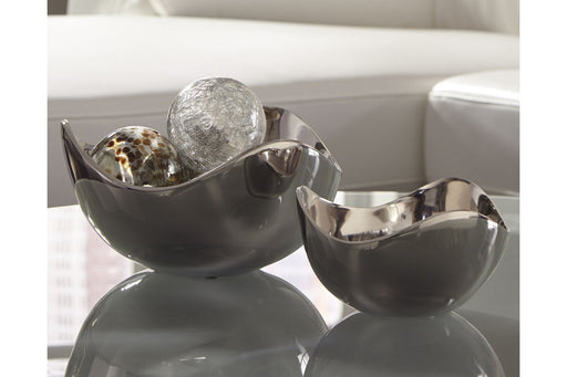 Donato Chrome Finish Bowl (Set of 2) - Lara Furniture