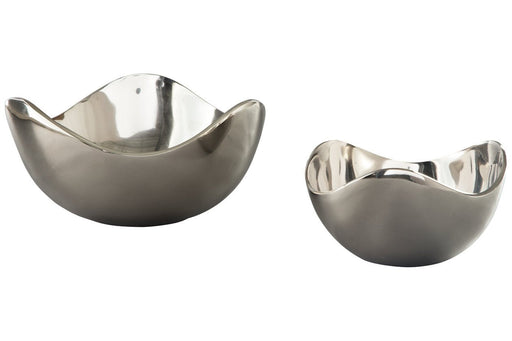 Donato Chrome Finish Bowl (Set of 2) - Lara Furniture