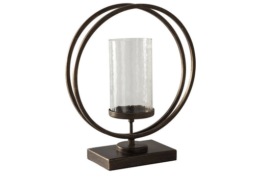 Jalal Antique Gold Finish Candle Holder - Lara Furniture