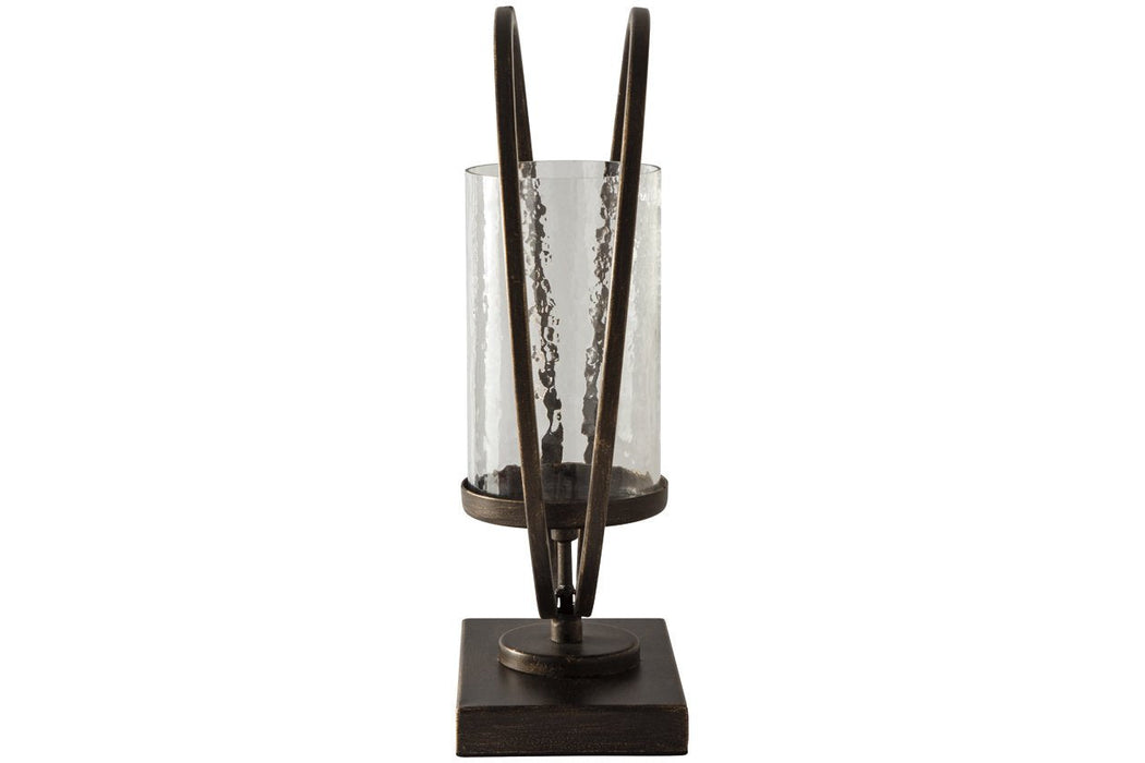 Jalal Antique Gold Finish Candle Holder - Lara Furniture