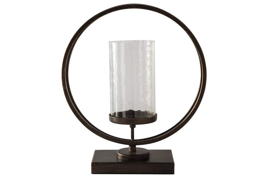 Jalal Antique Gold Finish Candle Holder - Lara Furniture