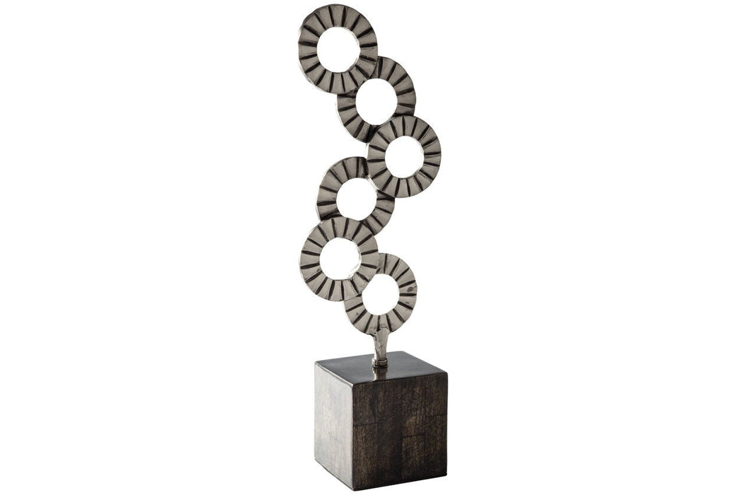 Brevyn Black/Silver Finish Sculpture - Lara Furniture