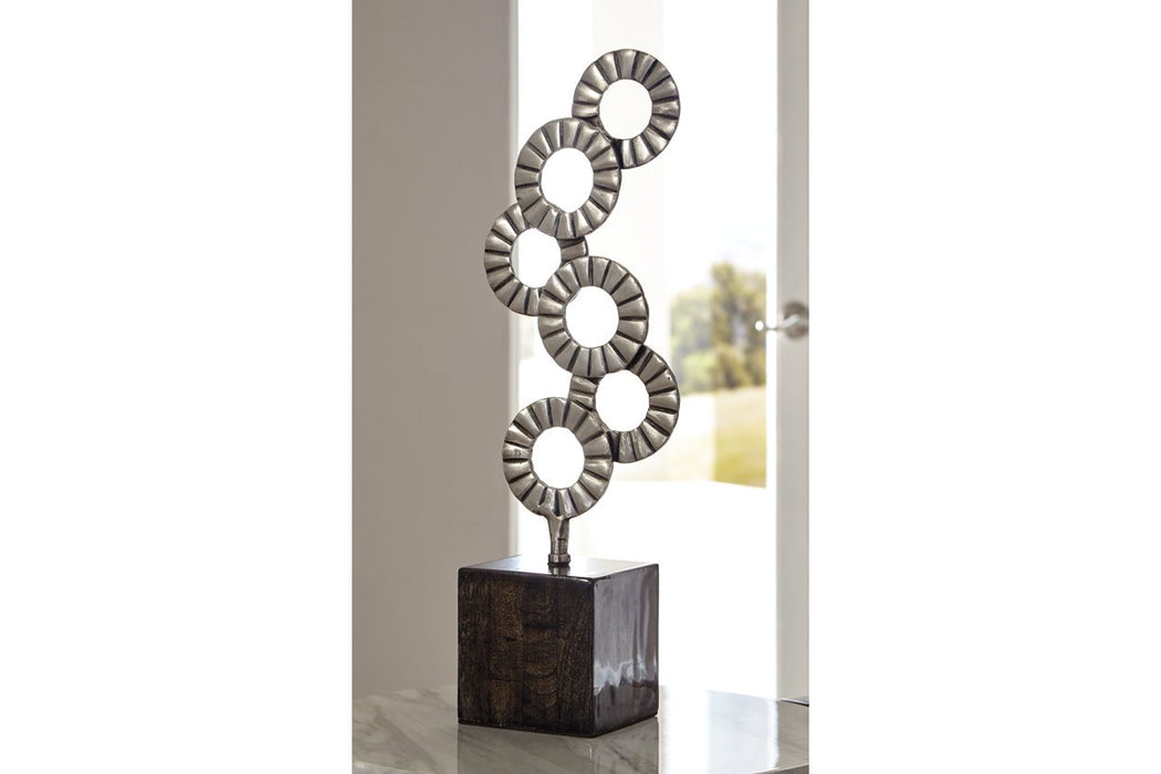 Brevyn Black/Silver Finish Sculpture - Lara Furniture