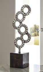 Brevyn Black/Silver Finish Sculpture - Lara Furniture