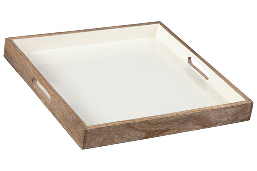 MORIA Natural/White Tray - Lara Furniture