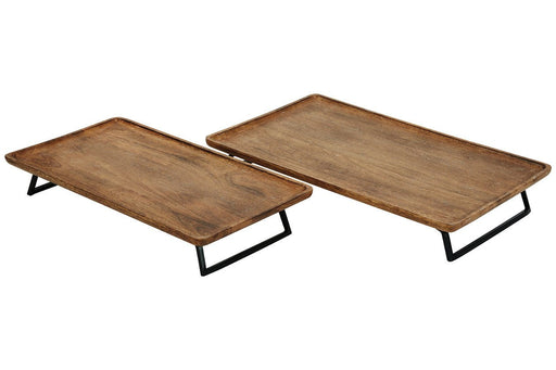 Kaleena Brown/Black Tray (Set of 2) - Lara Furniture