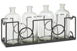 Dmitri Clear/Black Accessory Set (Set of 5) - Lara Furniture