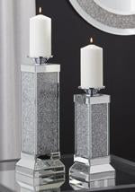 Charline Mirror Candle Holder (Set of 2) - Lara Furniture