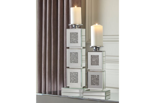 Charline Mirror Candle Holder (Set of 2) - Lara Furniture