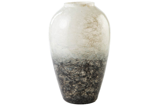 Mirielle White/Gray Vase - Lara Furniture