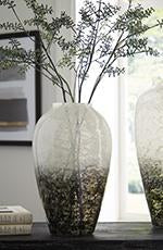 Mirielle White/Gray Vase - Lara Furniture