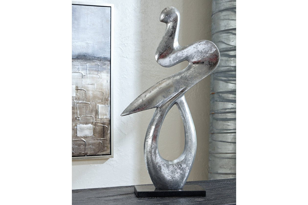 Devri Black/Silver Finish Sculpture - Lara Furniture