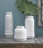 Jayden White Vase (Set of 3) - Lara Furniture